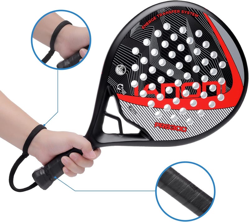 ianoni Padel Racket Carbon Fiber Surface with EVA Memory Flex Foam Core Padel Tennis Racquets Paddle Tennis Racket - Image 5